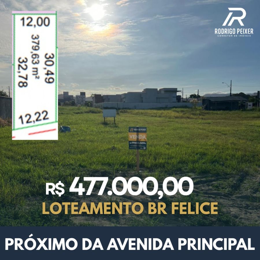 Terreno - Venda - Areias - Br Felice - Tijucas - SC