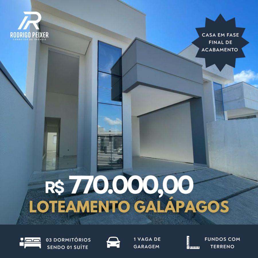 Casa - Venda - Areias - Loteamento Gal�pagos - Tijucas - SC